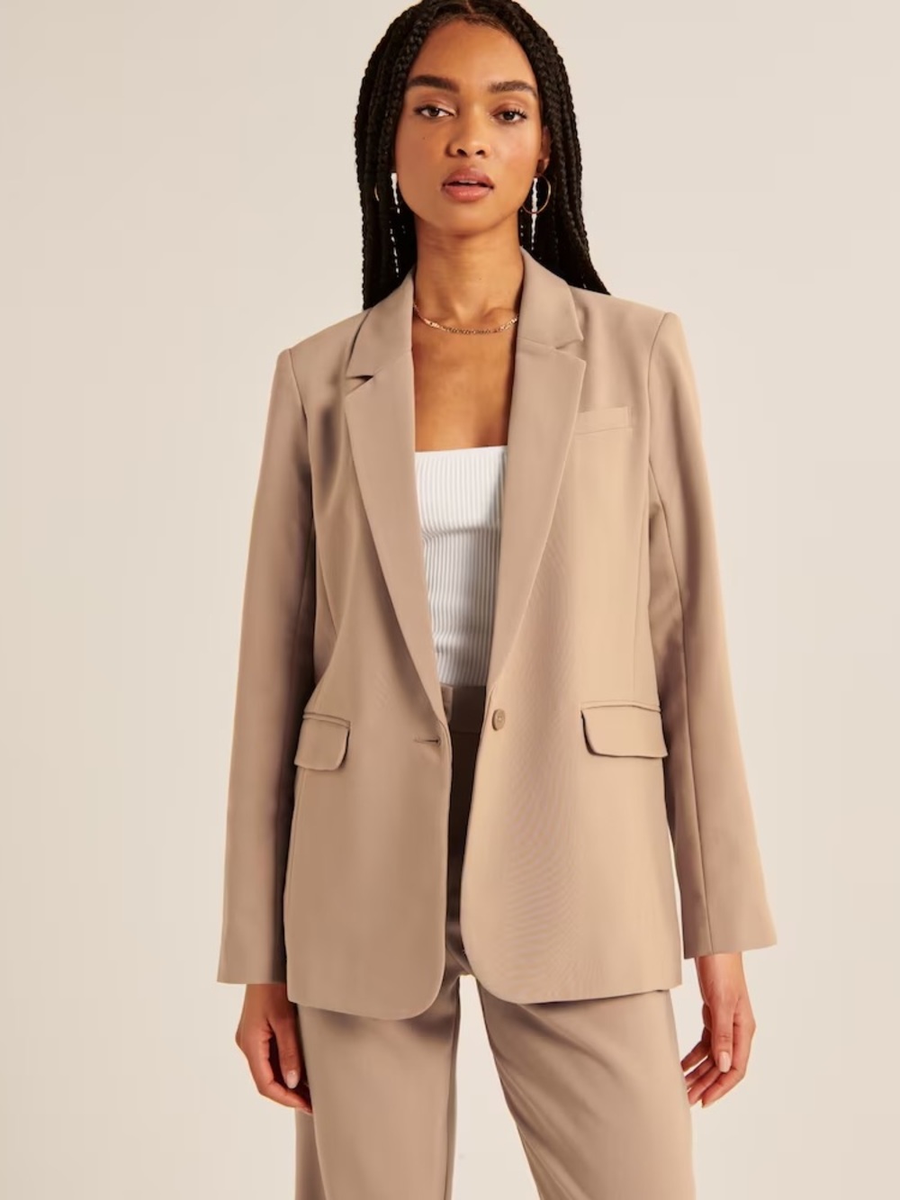 Abercrombie & Fitch Nude Tailored Blazer Size M